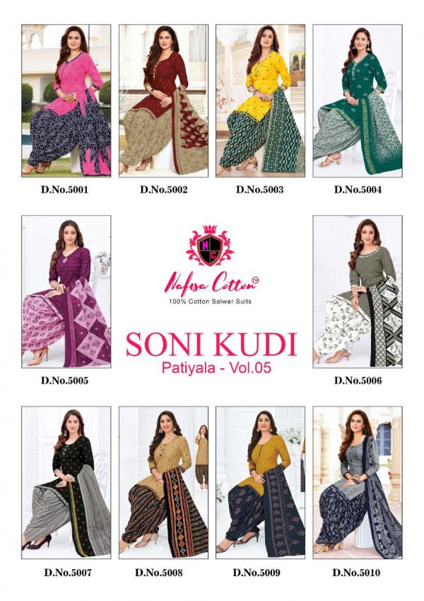 Nafisa Sonikudi Vol-5 Cotton Designer Readymade Suit